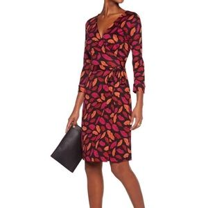 Diane von Furstenberg iconic rip print wrap dress